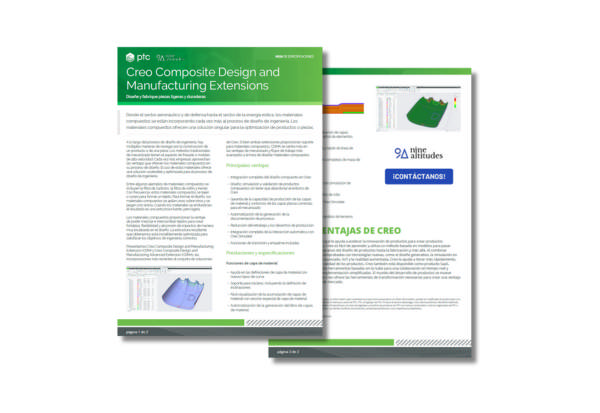 Extensiones de diseño y fabricación de materiales compuestos de Creo